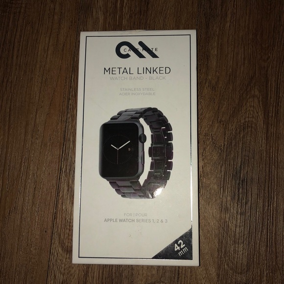 case-mate Other - Unisex Black Metal Linked Apple Watch Band